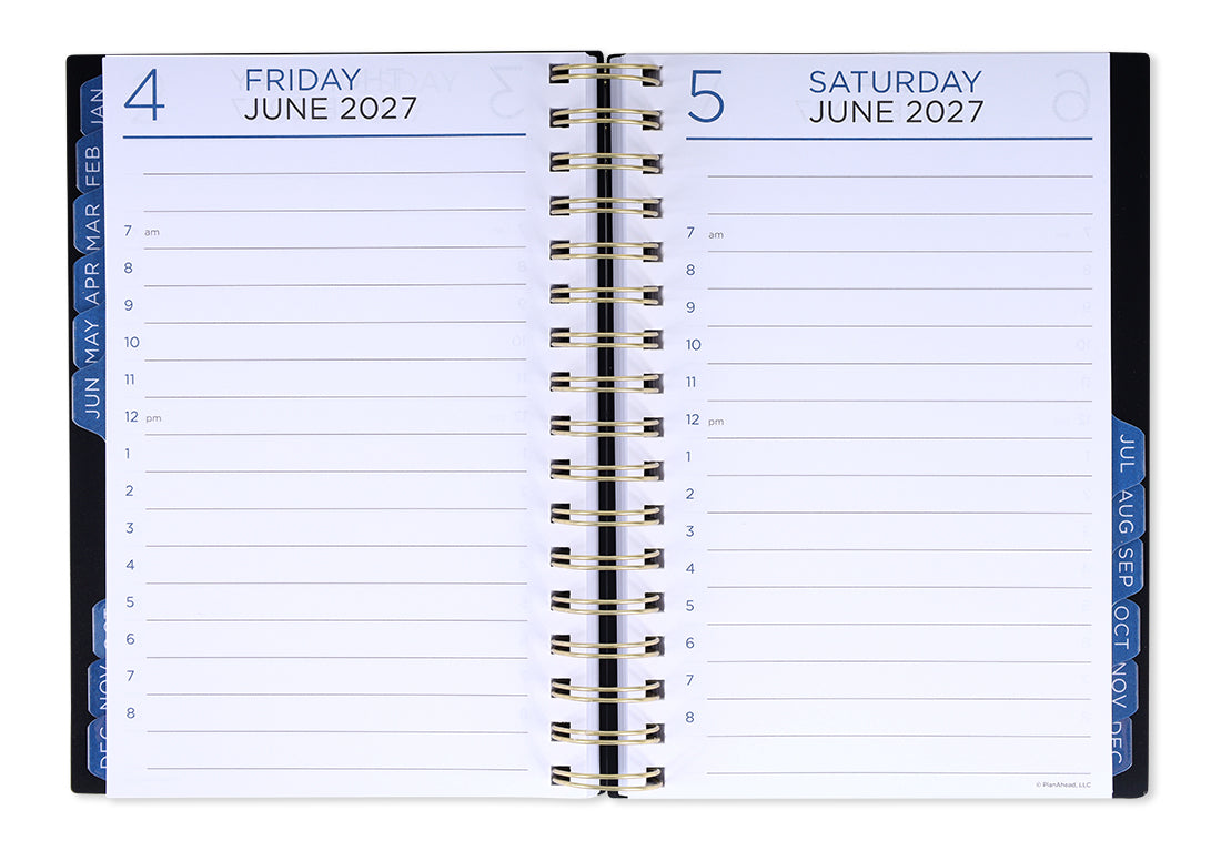 Medium Black Fashion Daily Planner (Oct26-Dec27)