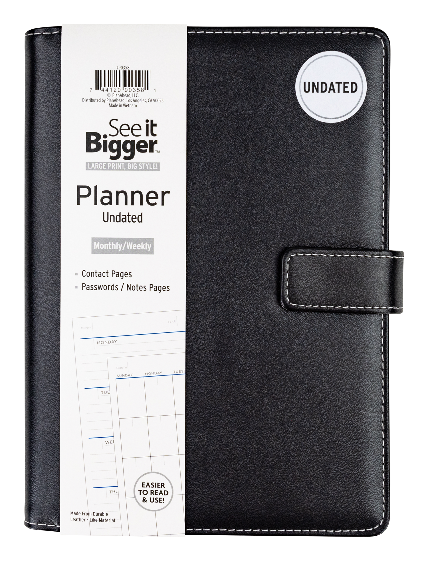 Black Medium Padfolio Planner See It Bigger