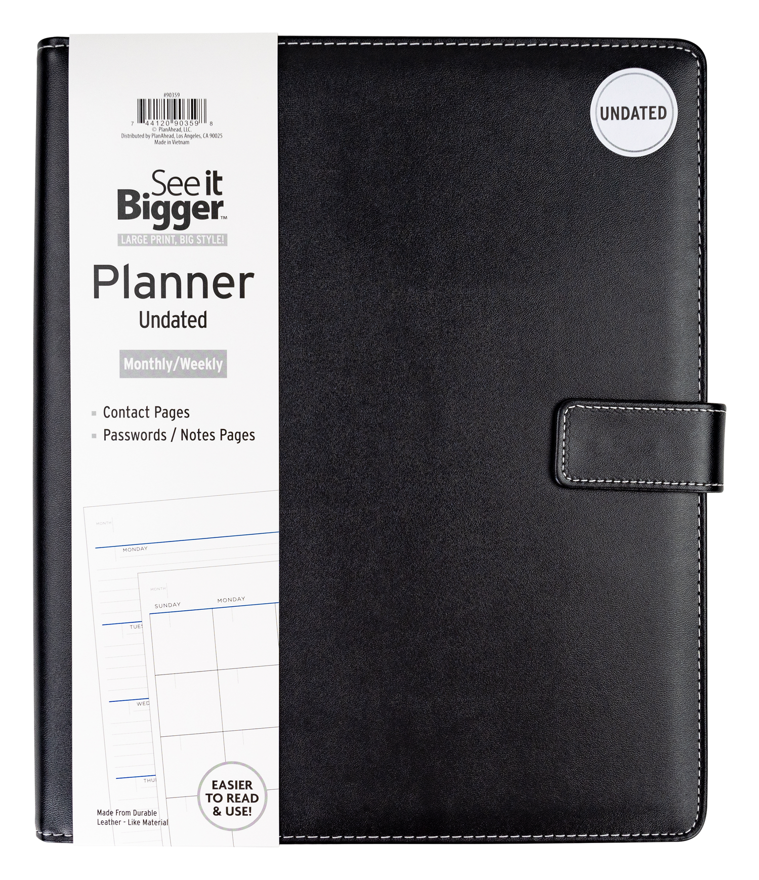 Black Padfolio Planner See It Bigger