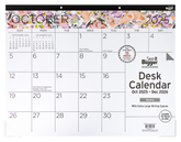Desk calendar for 2026 with floral design and &