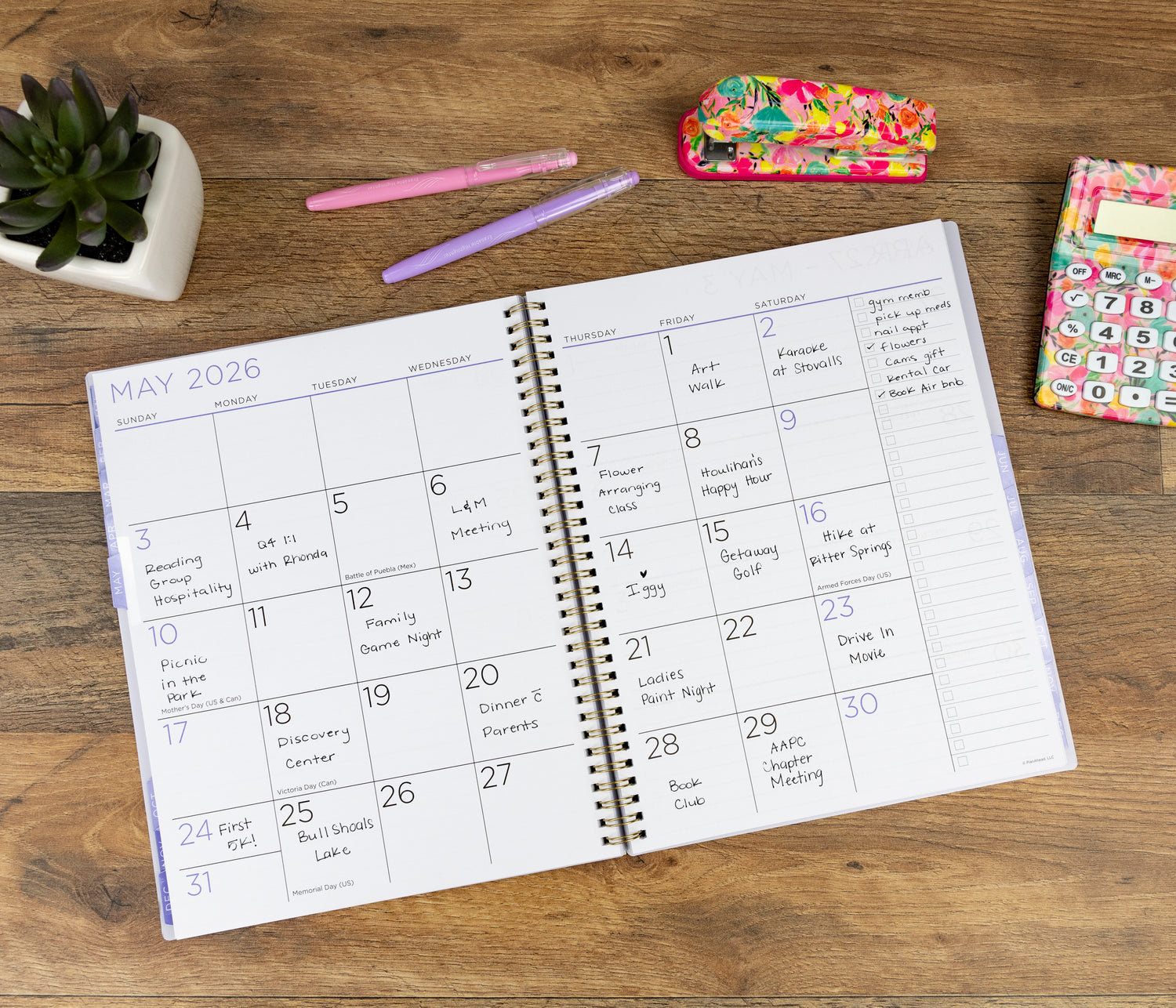 Large Monthly/Weekly Planner