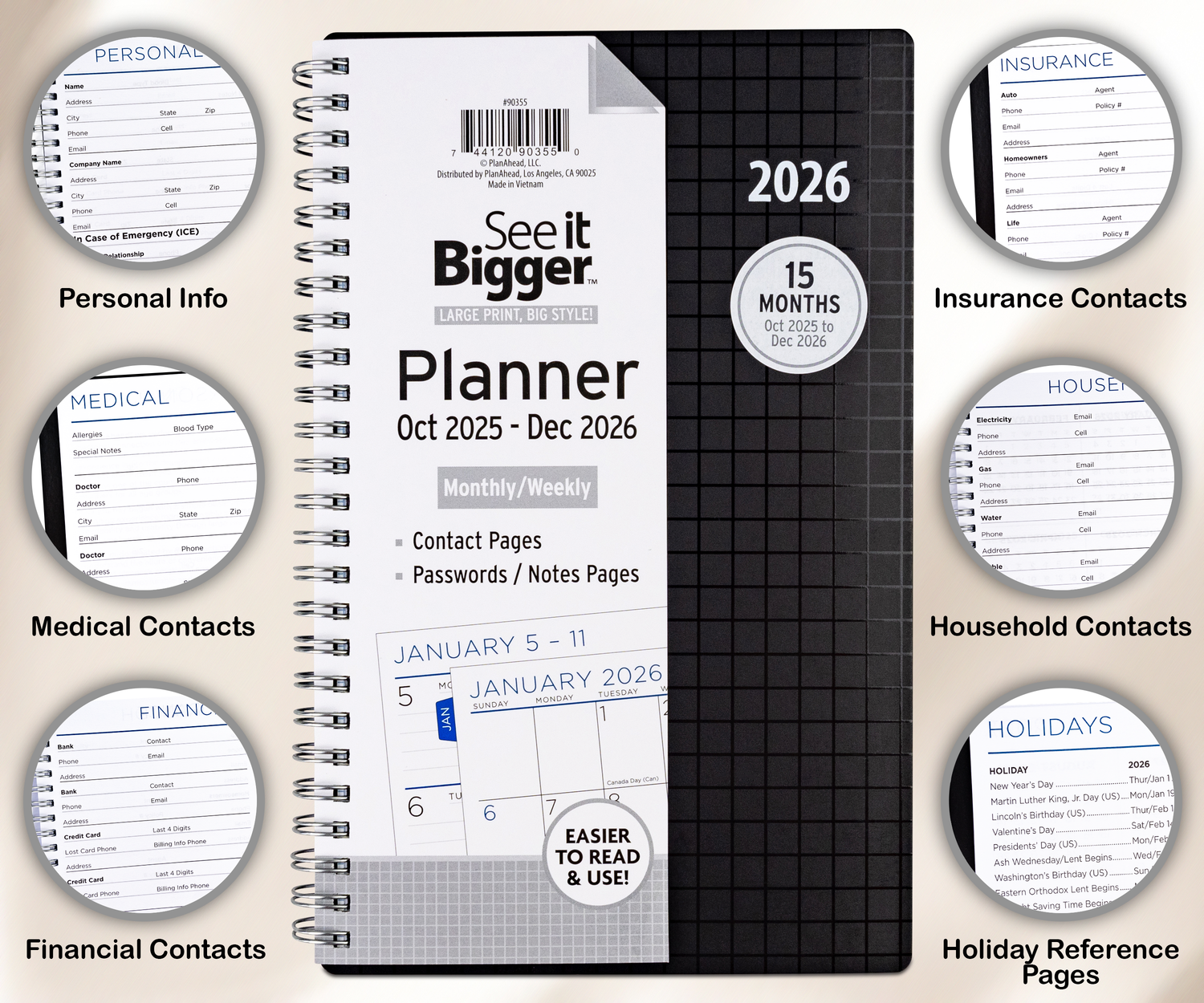 Medium Monthly/Weekly Planner