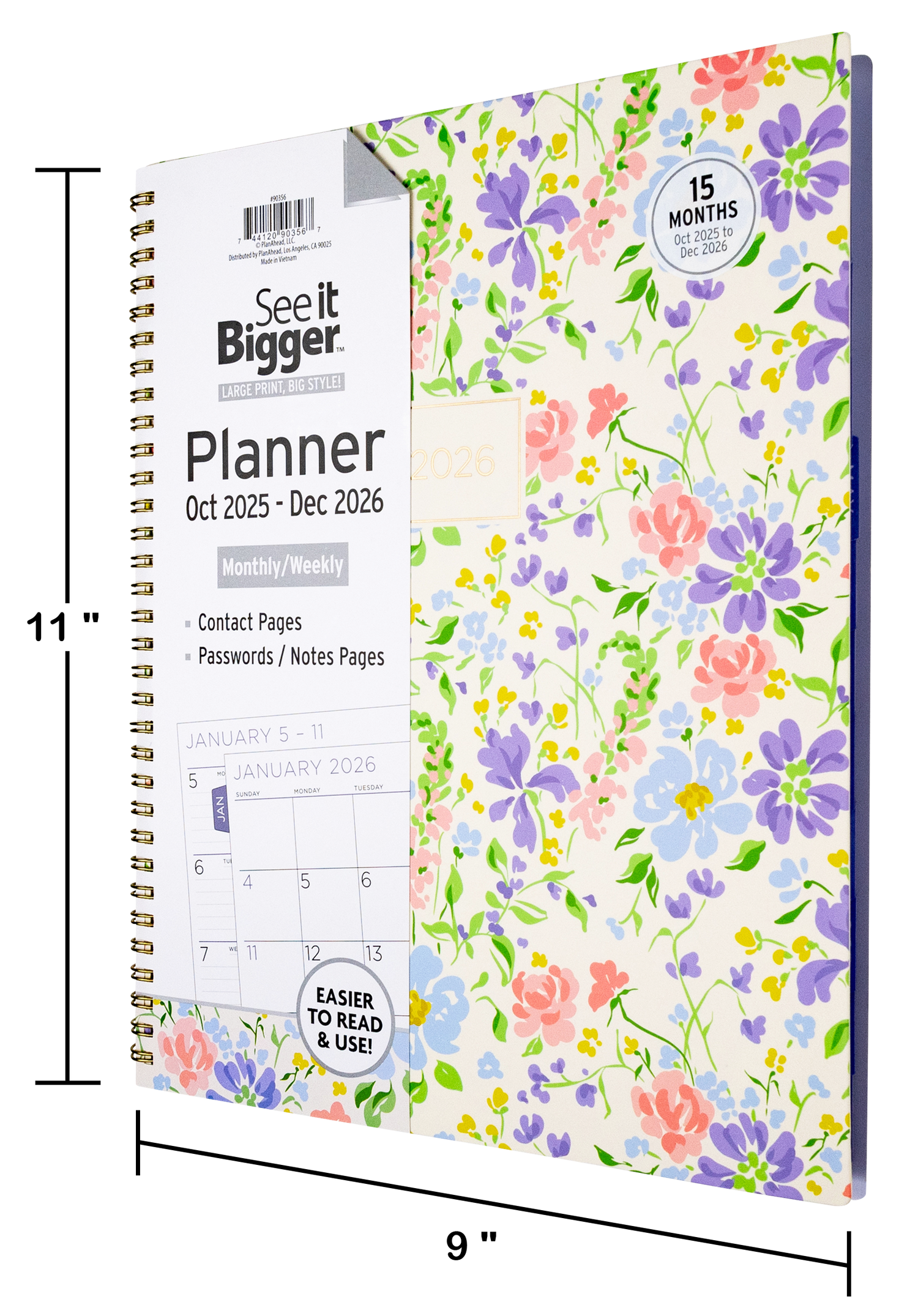 Large Monthly/Weekly Planner