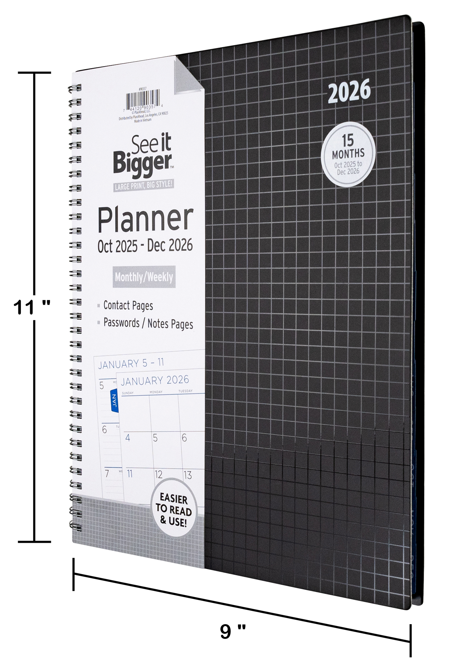 Large Monthly/Weekly Planner