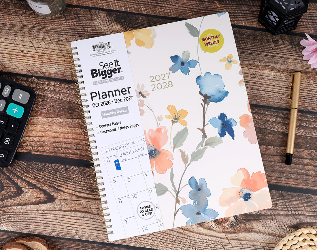 Large Monthly/Weekly Fashion Planner (Oct26-Dec27)