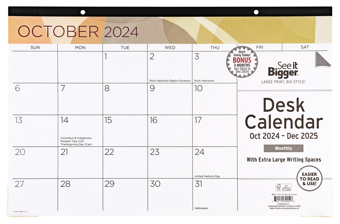 Medium Monthly Desk Pad Calendar