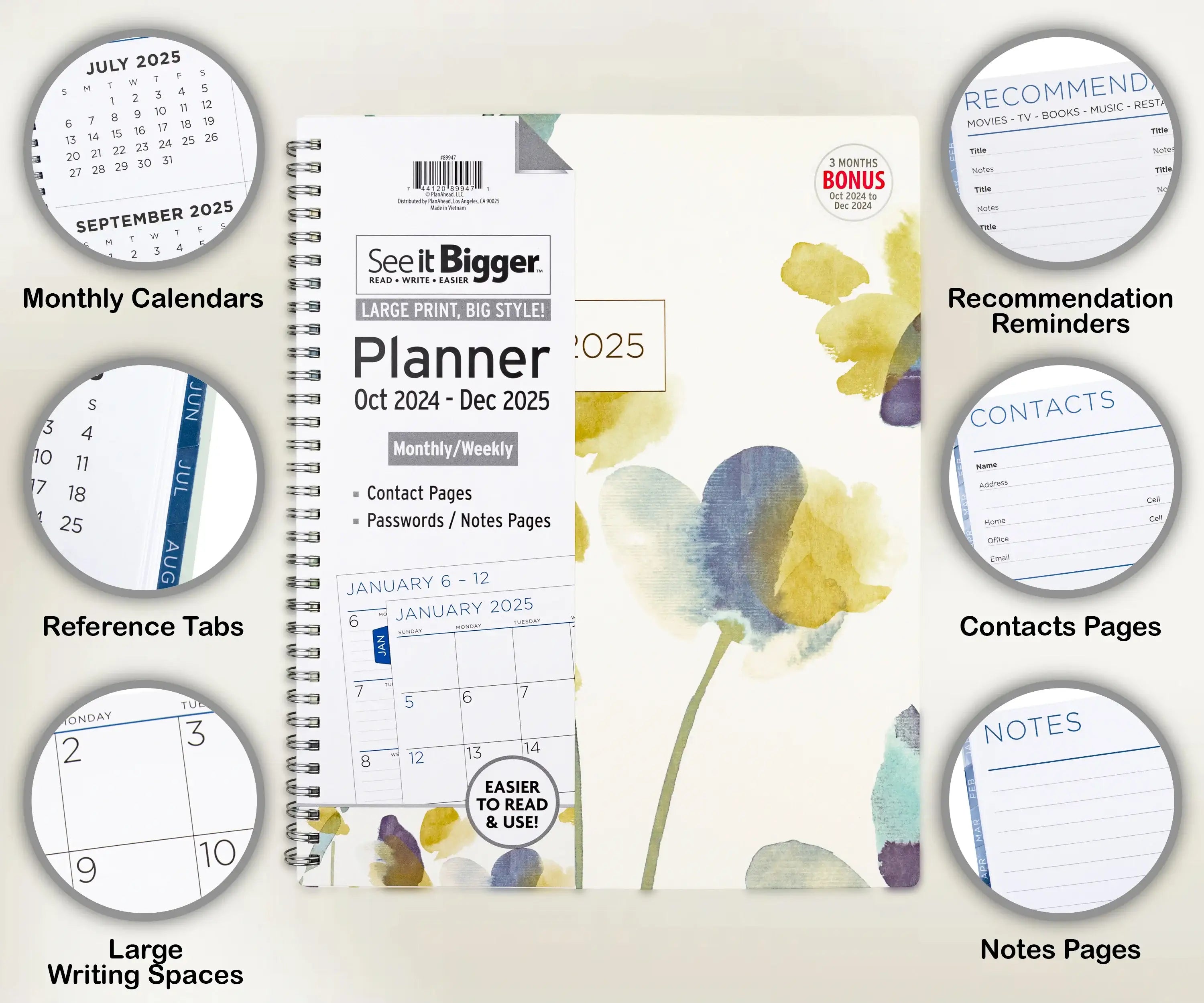 Large Monthly/Weekly Planner