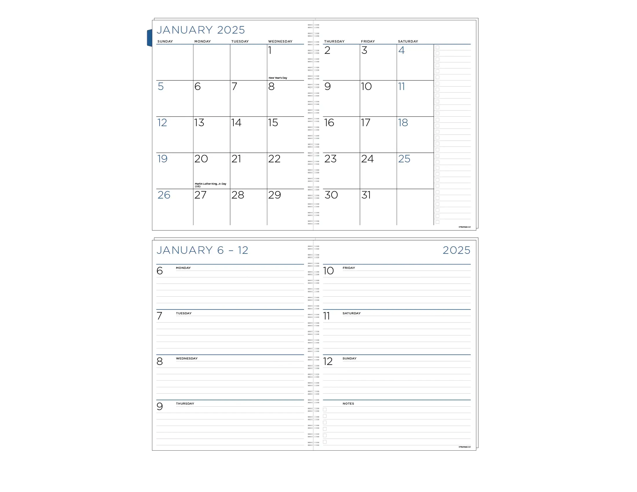 Large Monthly/Weekly Planner