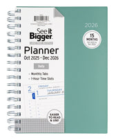 See It Bigger green daily planner 2026