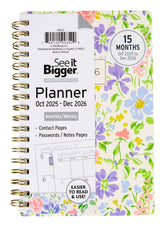 Small floral monthly weekly planner