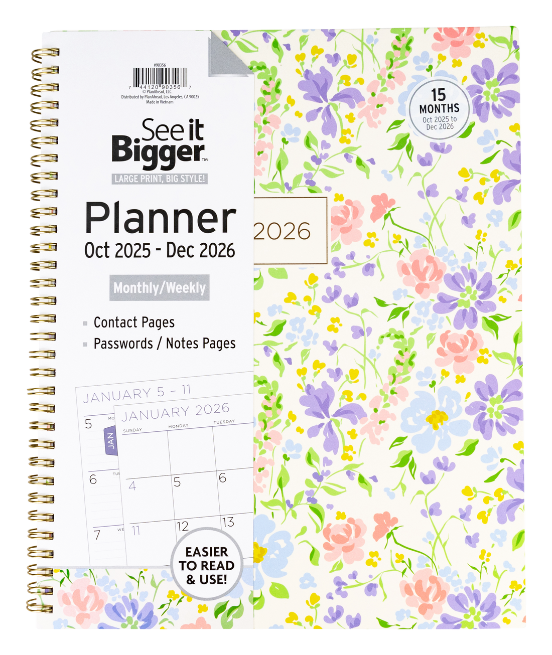 Large Monthly/Weekly Planner