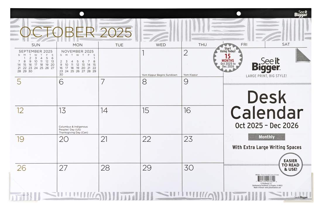 Medium Monthly Desk Pad Calendar