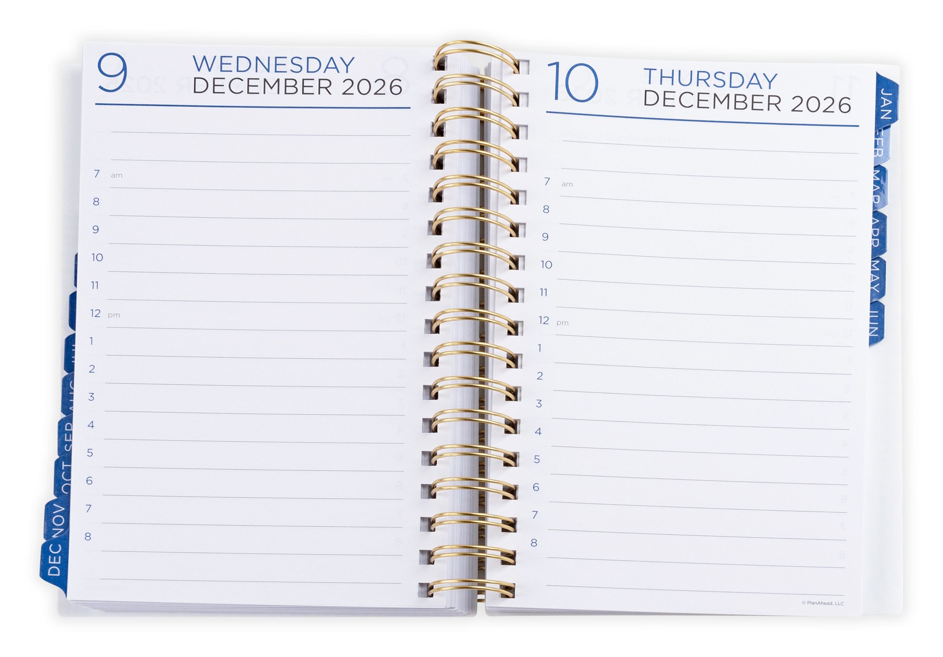 Day planner with dates from December 9, 2026 to December 10, 2026.