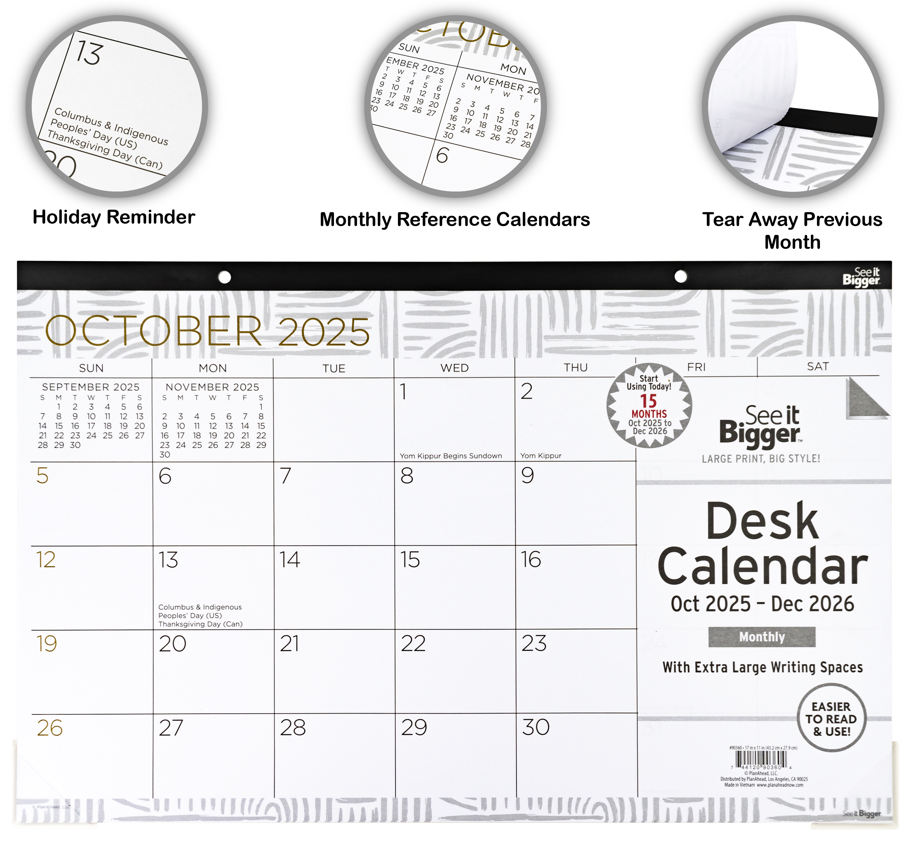 Medium Monthly Desk Pad Calendar