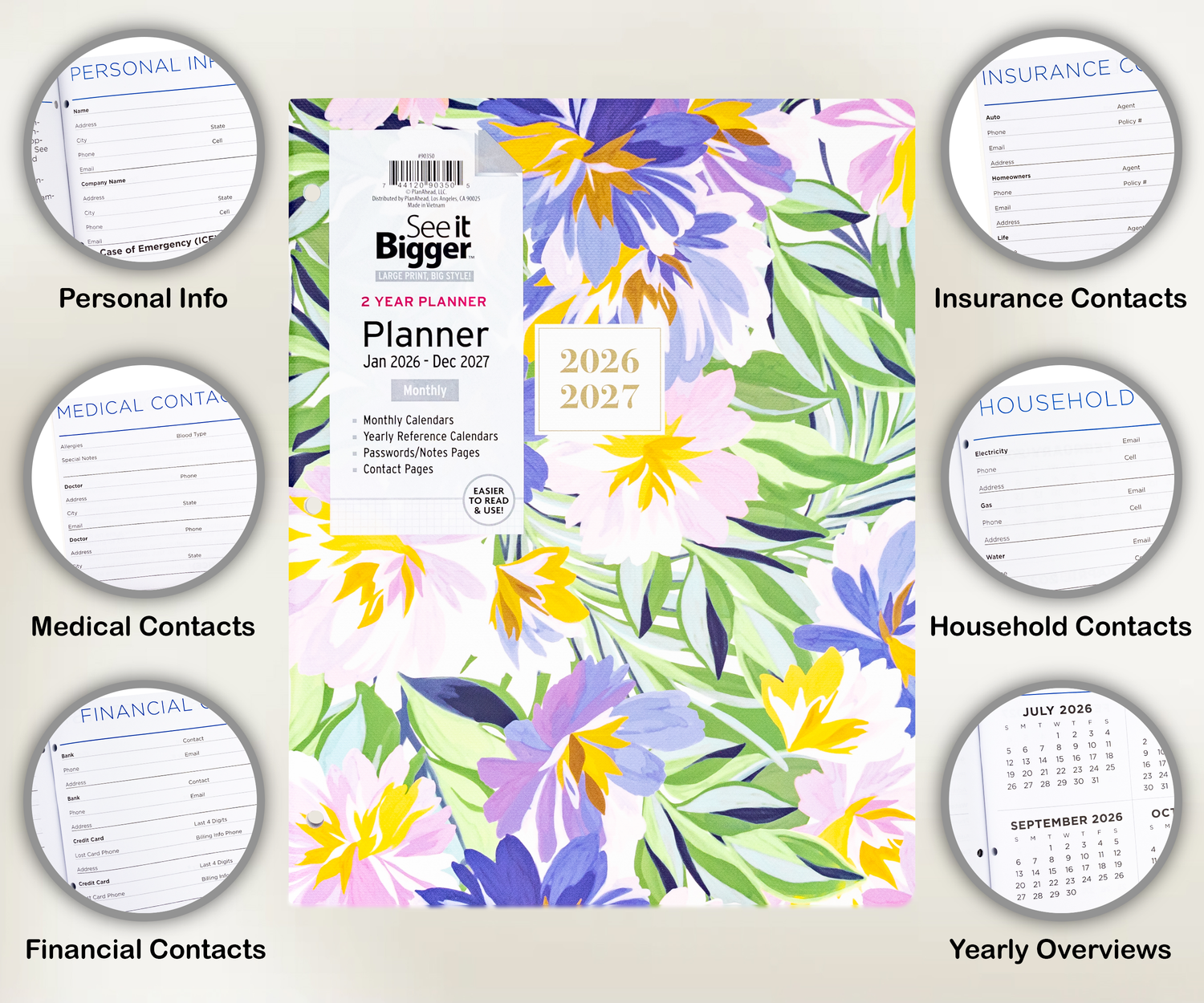 2Yr Large Monthly Planner