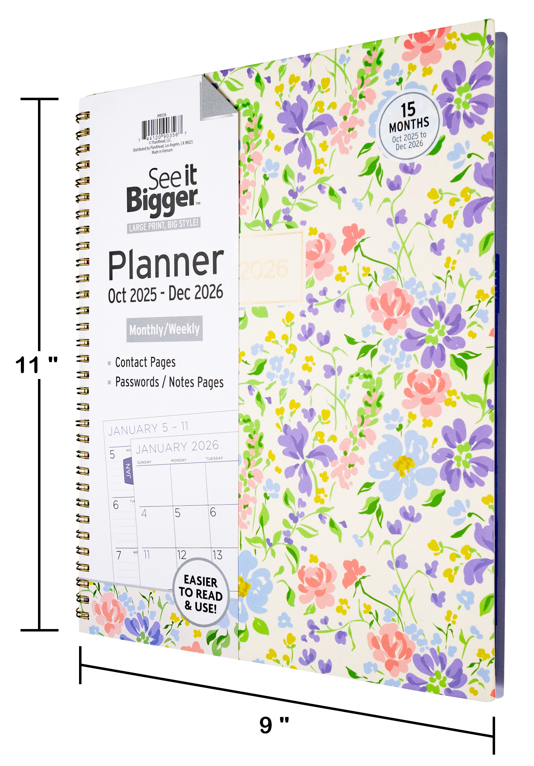 Large Monthly/Weekly Planner