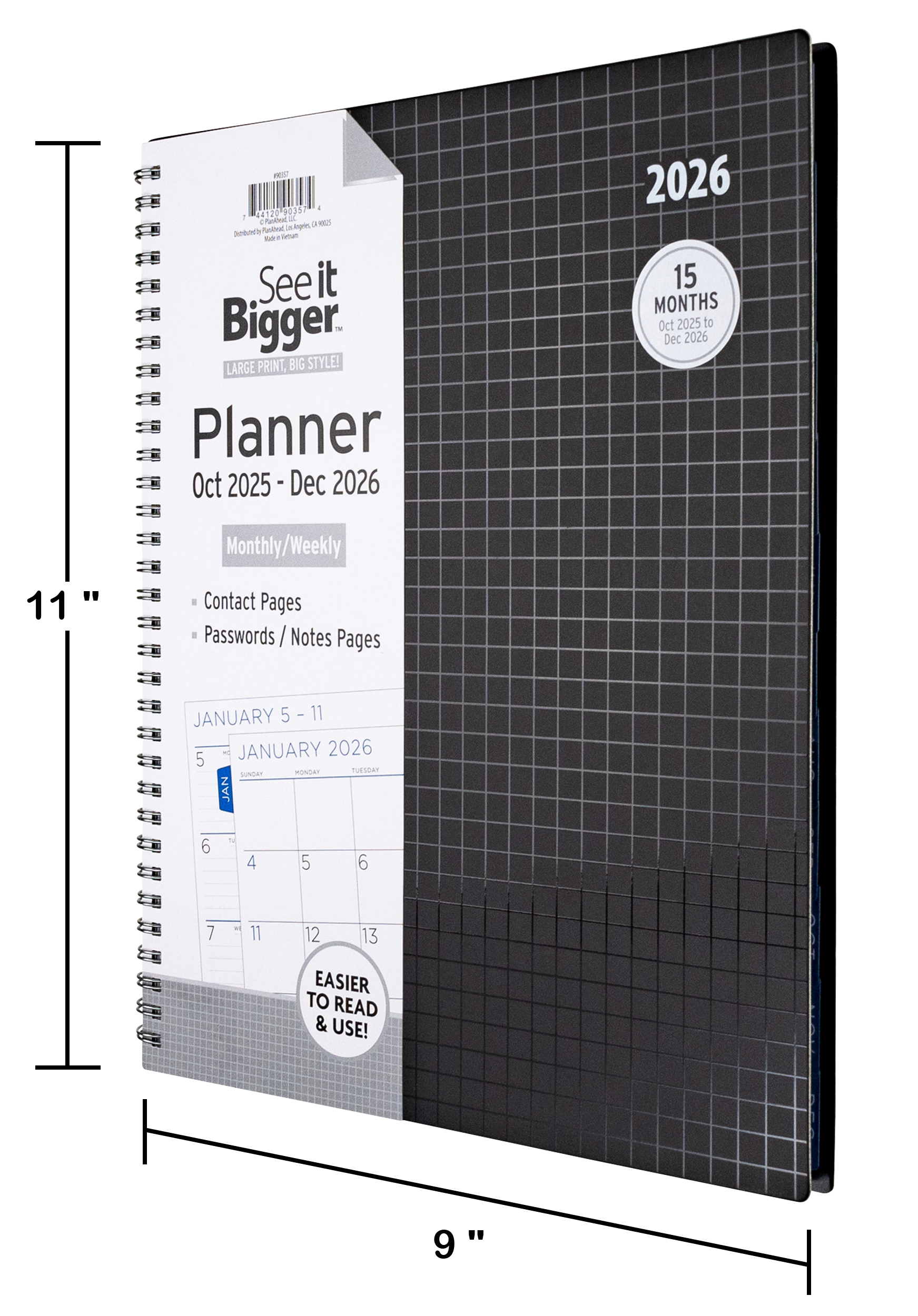 Large Monthly/Weekly Planner