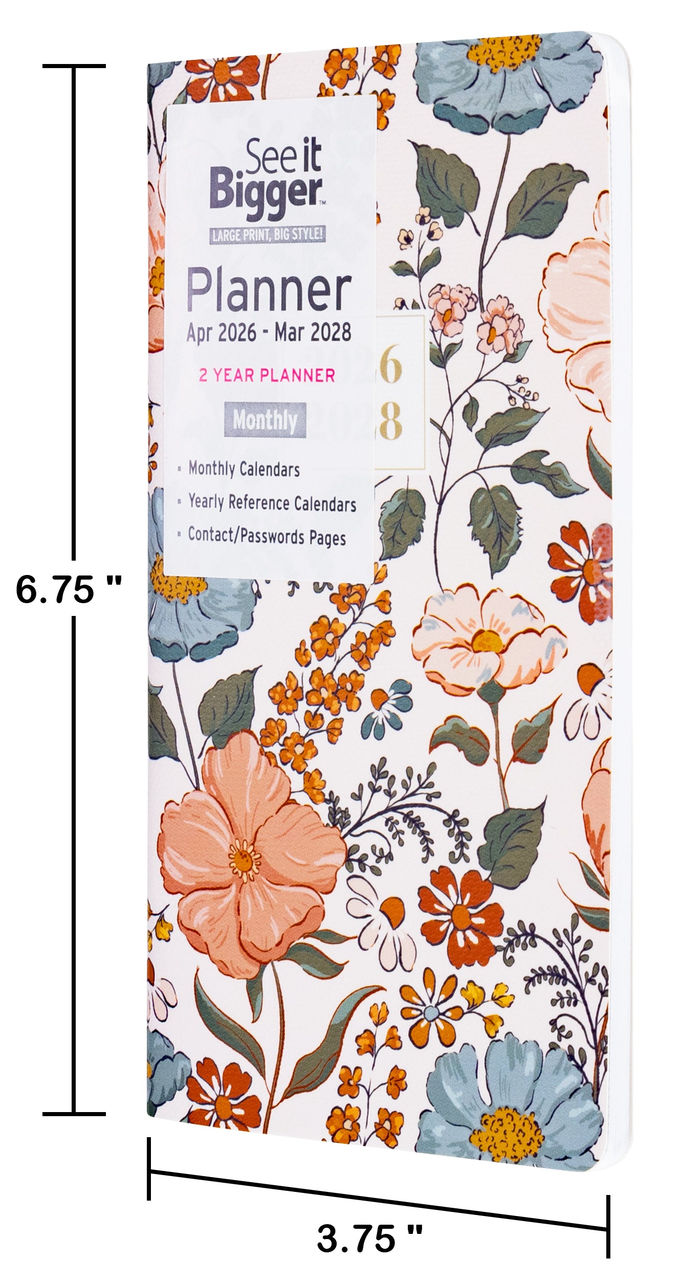 Floral pocket size planner cover with &